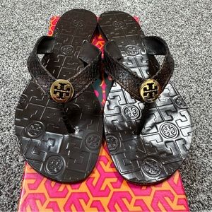 Tory Burch Sandals THORA- AMAZON SNAKE PRINT (pre-loved) size 10